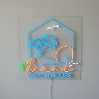 Beach House LED Neon Sign Dimmable Wall Light - Shineneon