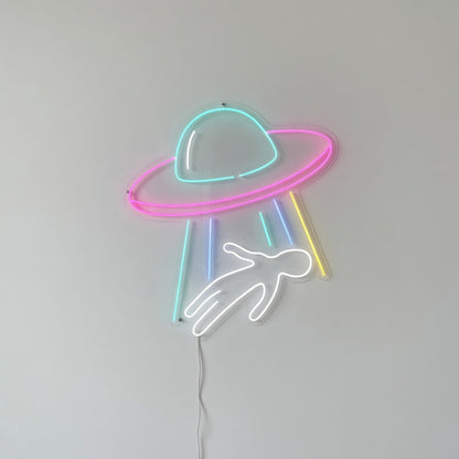 Alien Abduction LED Neon Sign for Man Cave Dimmable Wall Decor - Shineneon