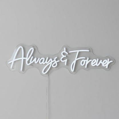 Always and Forever LED Neon Sign Floral Arch Script - Shineneon