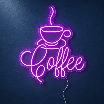 Coffee Bar LED Neon Sign, Cup Corner Badge - Shineneon