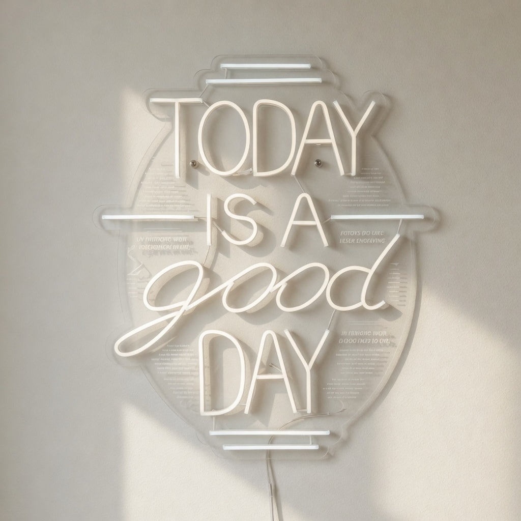Today Is a Good Day LED Neon Sign Board Mounted Caps Mix - Shineneon
