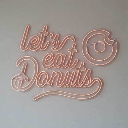 Let's Eat Donuts LED Neon Sign - Shineneon
