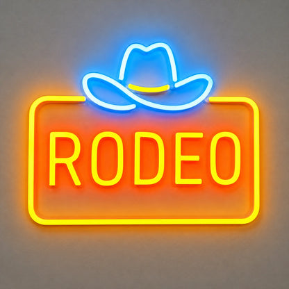 Rodeo Cowboy Hat Frame Vintage LED Neon Sign Home Neon Signs - Shineneon