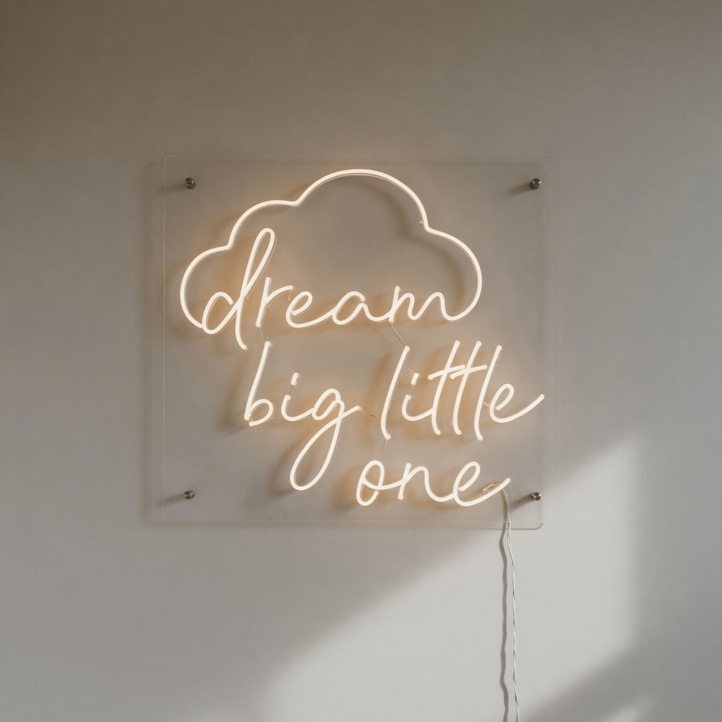 Dream Big Little One LED Neon Sign for Kids Room Dimmable Wall Decor - Shineneon