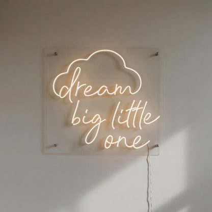 Dream Big Little One LED Neon Sign for Kids Room Dimmable Wall Decor - Shineneon