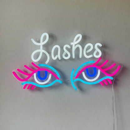 Lashes Neon Sign Eyes LED Neon Sign Dimmable Wall Light - Shineneon