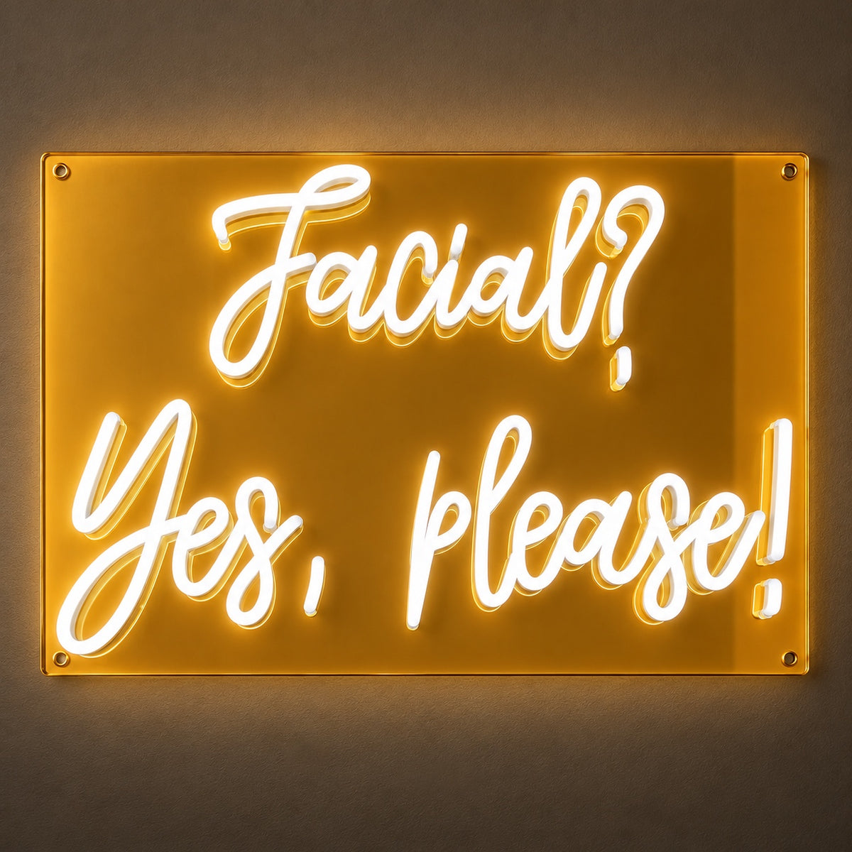 Facial Yes Please! LED Neon Sign Dimmable Wall Light - Shineneon