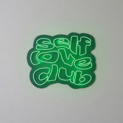 Self Love Club LED Neon Sign Retro Groove Backdrop - Shineneon