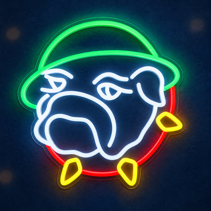 Bulldog LED Neon Sign Dimmable Wall Light - Shineneon