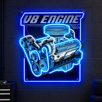 V8 Engine LED Neon Sign - Shineneon
