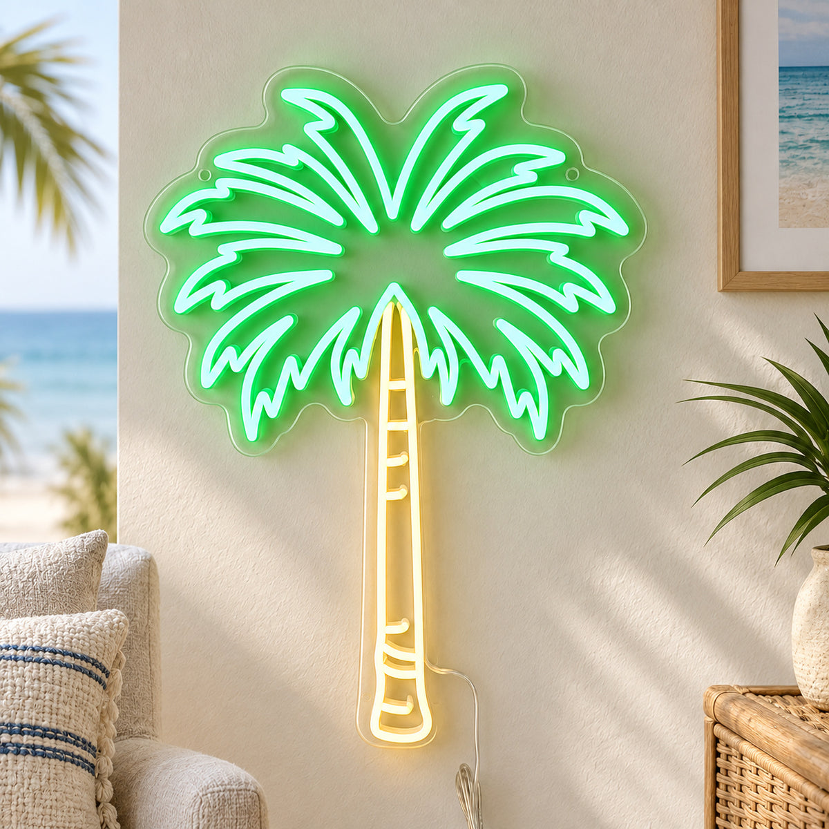 Palm Tree LED Neon Sign for Man Cave Dimmable Wall Decor Wall Neon Signs - Shineneon