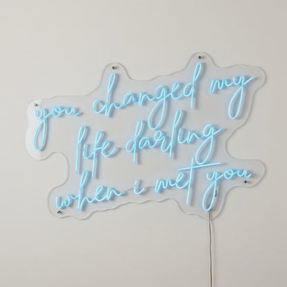 You Changed My Life Darling When I Met You LED Neon Sign - Shineneon