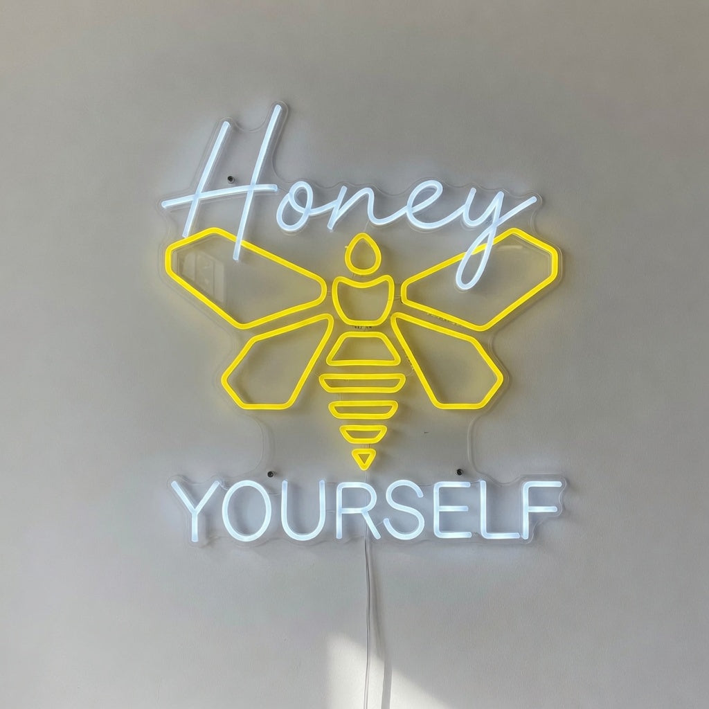 Honey Bee Yourself LED Neon Sign Dimmable Wall Light - Shineneon