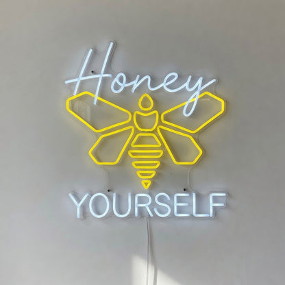 Honey Bee Yourself LED Neon Sign Dimmable Wall Light - Shineneon