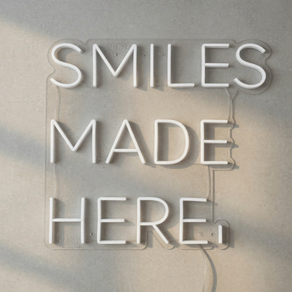 Smiles Made Here LED Neon Sign - Shineneon