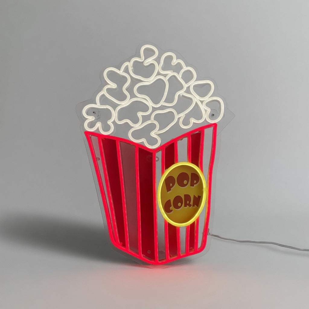 Popcorn LED Neon Sign Striped Box Two Tone - Shineneon