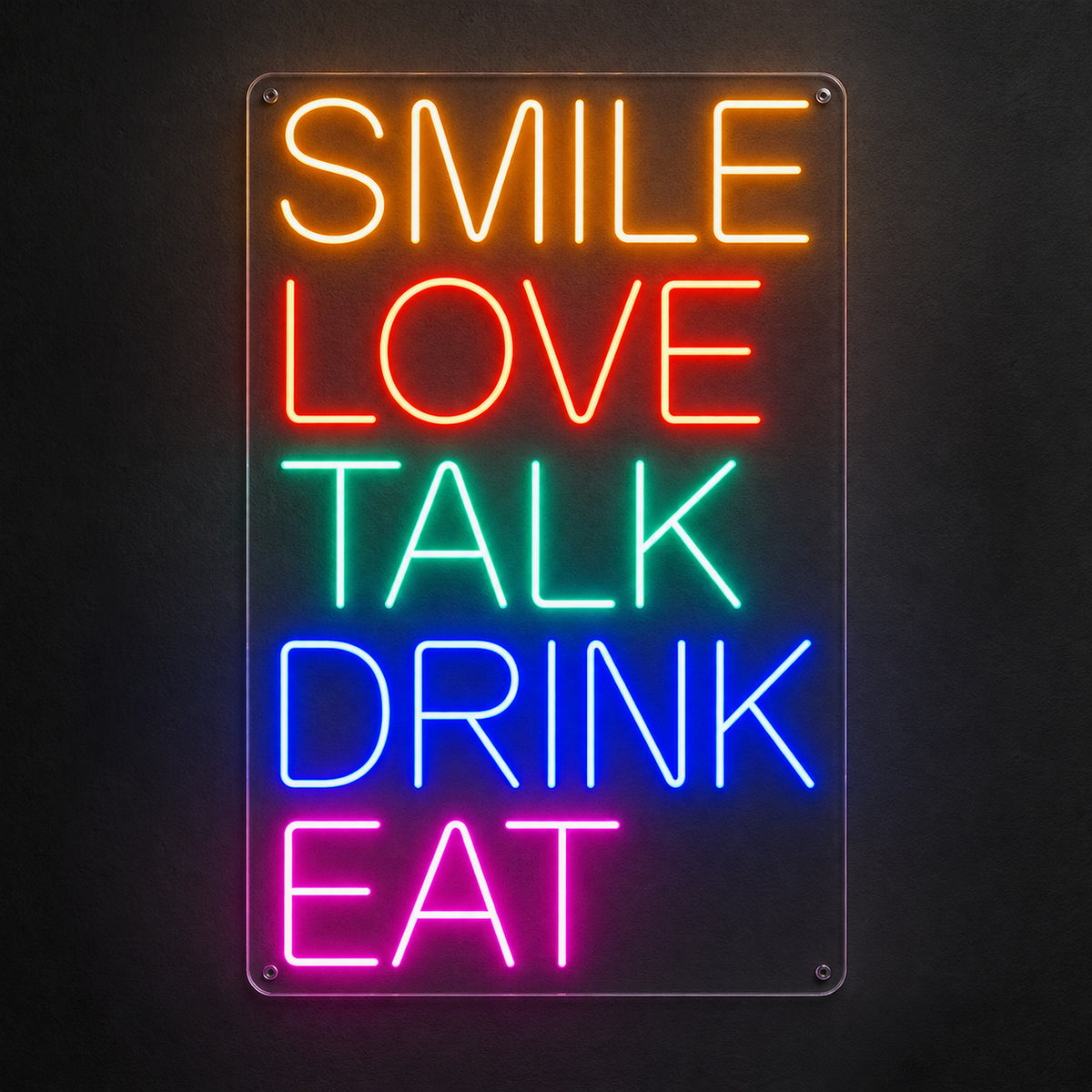 Smile Love Talk Drink Eat LED Neon Sign Wall Neon Signs - Shineneon