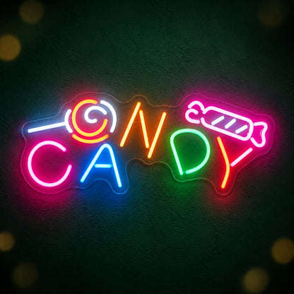 Candy LED Neon Sign for Halloween Light Up Party Decor - Shineneon