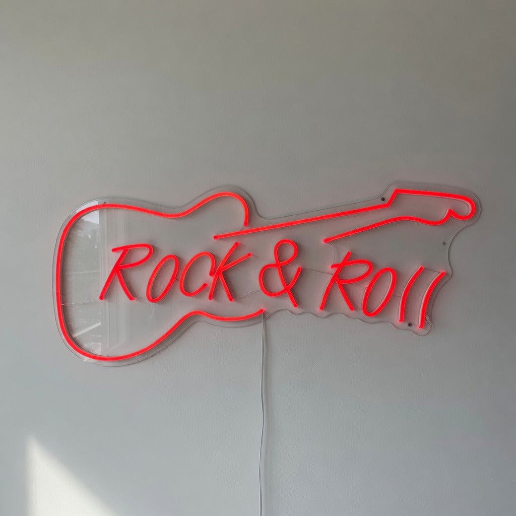 Rock Roll Guitar LED Neon Sign - Shineneon