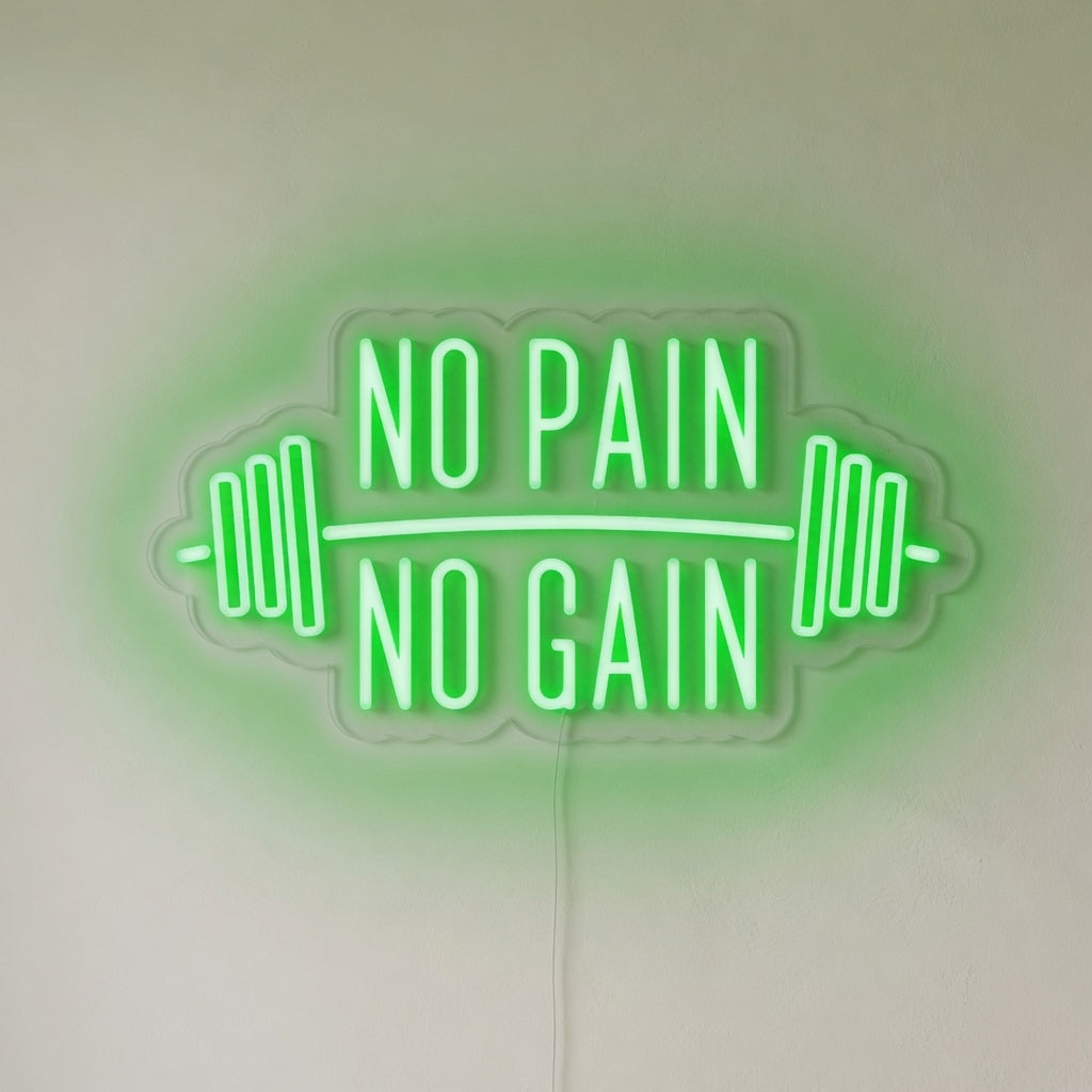 No Pain No Gain LED Neon Sign for Storefront - Shineneon
