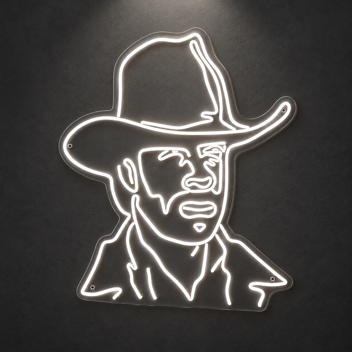 Cowboy Face Art LED Neon Sign for Man Cave Dimmable Wall Decor Wall Neon Signs - Shineneon