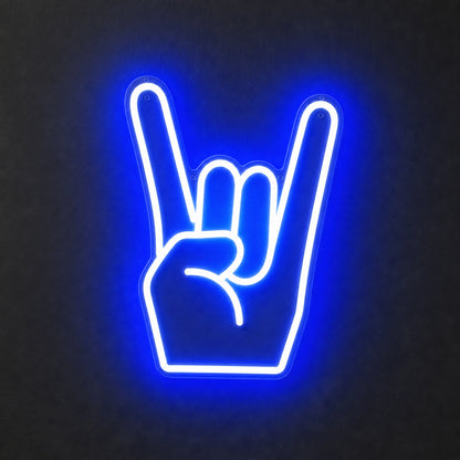Rock On Emoji LED Neon Sign - Shineneon