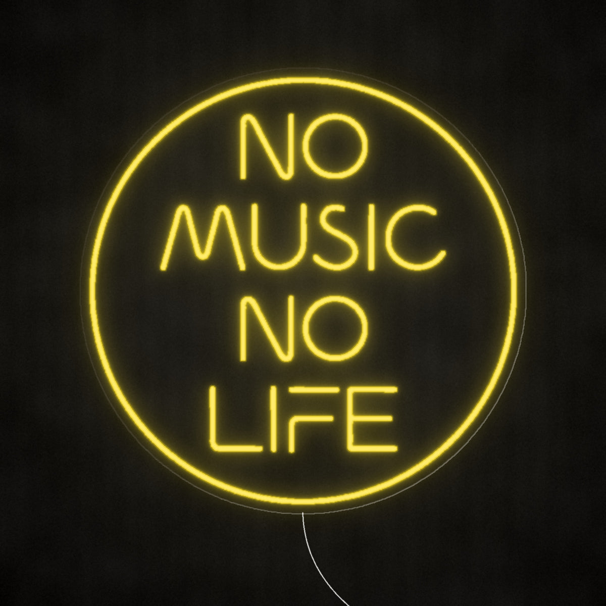 No Music No Life LED Neon Sign, Dimmable Wall Light - Shineneon