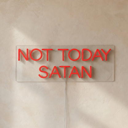 Not Today Satan LED Neon Sign Wall Neon Signs - Shineneon