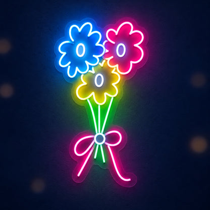 Bouquet of Flowers LED Neon Sign for Salon Light Up Business Decor - Shineneon