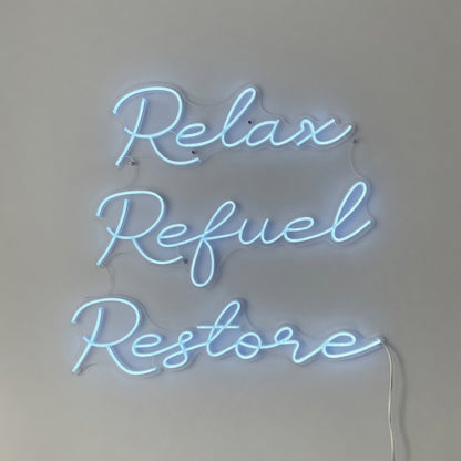 Relax Refuel Restore LED Neon Sign - Shineneon