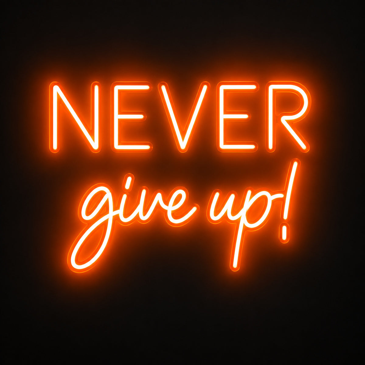 Never Give Up LED Neon Sign Wall Neon Signs - Shineneon