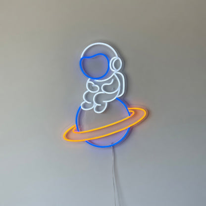 Astronaut Planet Spaceship LED Neon Sign Dimmable Wall Light - Shineneon
