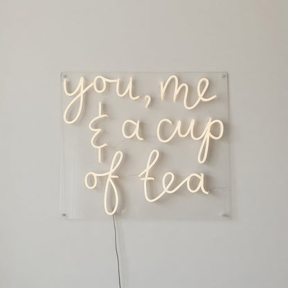 You Me and a Cup of Tea LED Neon Sign Dimmable Wall Light - Shineneon