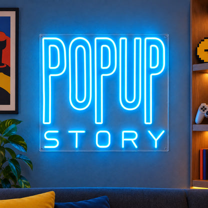 Pop Up Story LED Neon Sign Dimmable Wall Light Wall Neon Signs - Shineneon
