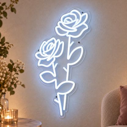 Two Roses LED Neon Sign Dimmable Wall Light - Shineneon