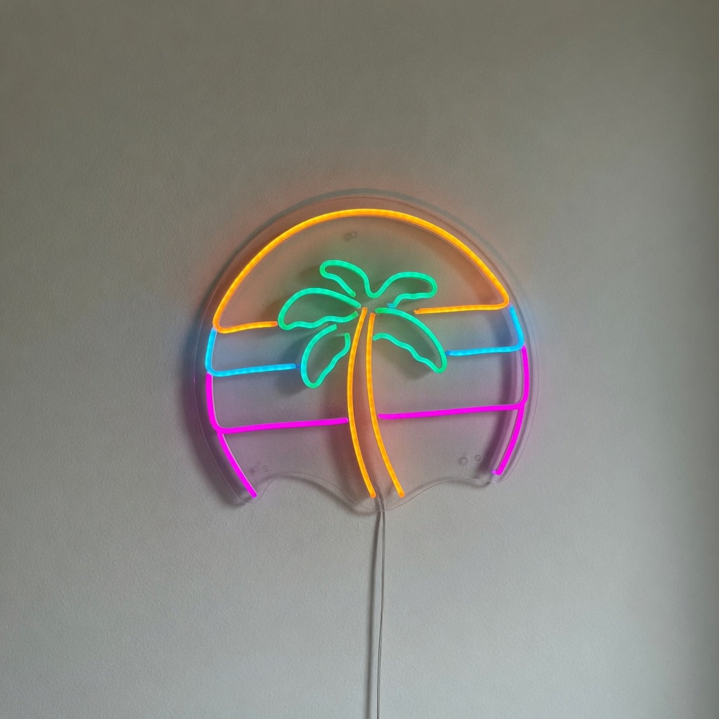 Palm Tree Rainbow LED Neon Sign for Bar Light Up Business Decor - Shineneon