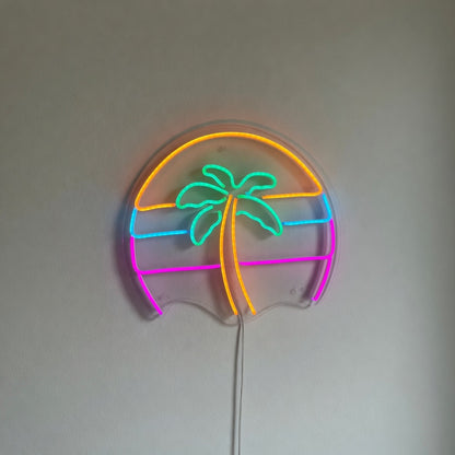 Palm Tree Rainbow LED Neon Sign for Bar Light Up Business Decor - Shineneon