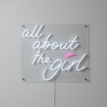 All About the Girl LED Neon Sign for Salon Light Up Business Decor - Shineneon