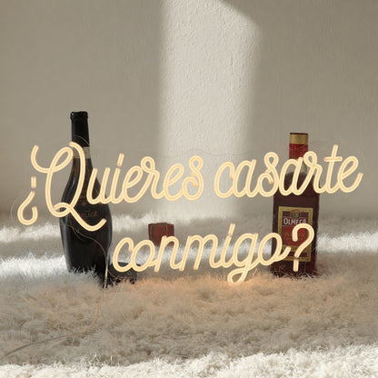 Quieres Casarte Conmigo Spanish LED Neon Sign for Wedding - Shineneon