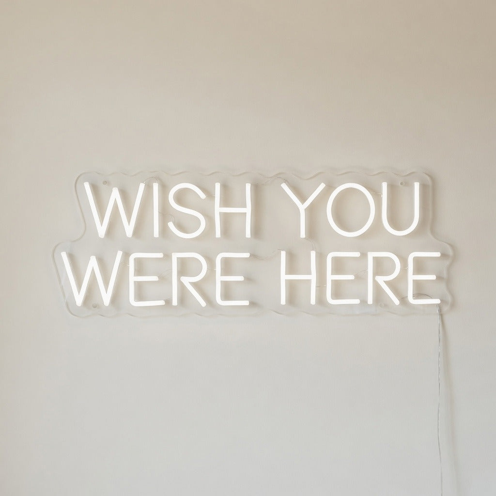 Wish You Were Here LED Neon Sign Grid Wall Caps - Shineneon