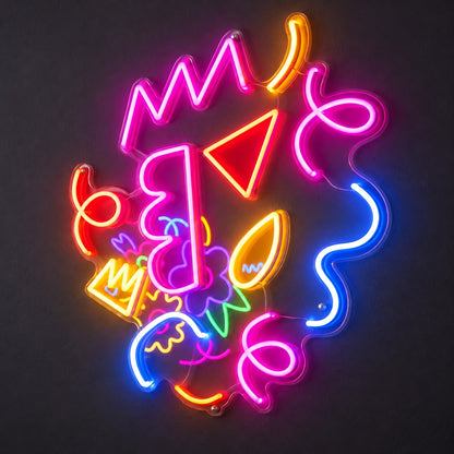 Colorful Abstract LED Neon Sign Dimmable Wall Light Wall Neon Signs - Shineneon