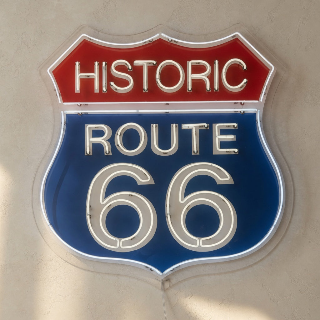 Route 66 LED Neon Sign for Man Cave - Shineneon