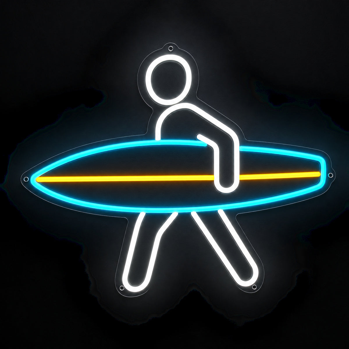 Man With Surfboard LED Neon Sign - Shineneon
