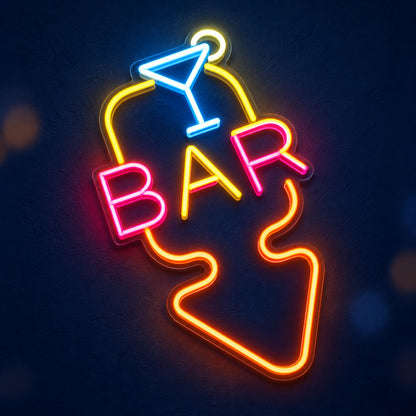 Cocktail Bar Arrow LED Neon Sign Dimmable Wall Light - Shineneon
