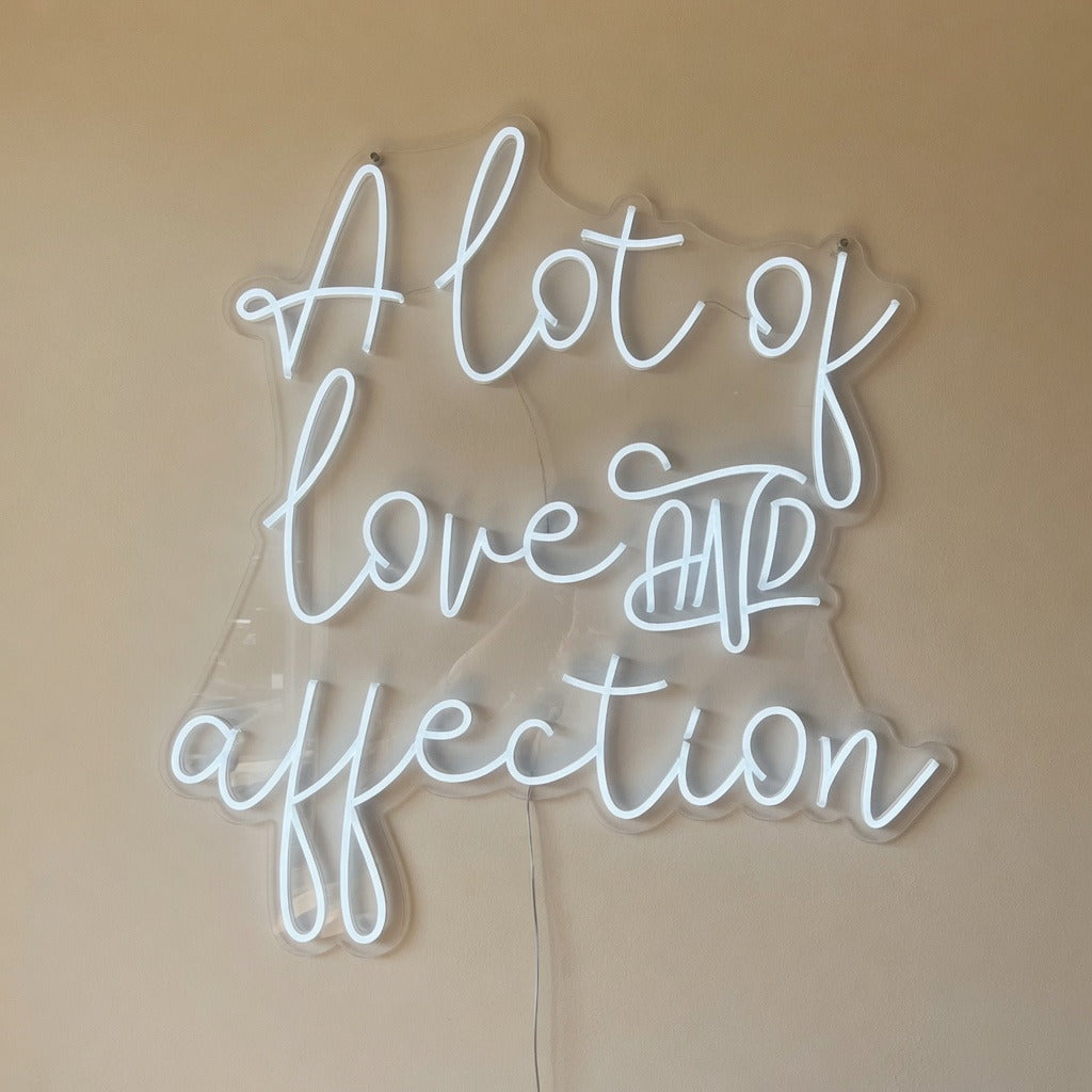 A Lot of Love and Affection LED Neon Sign Dimmable Wall Light - Shineneon