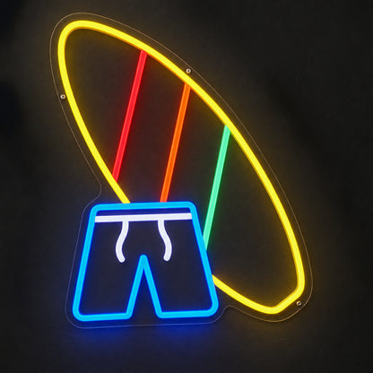 Shorts And Surfboard Beach LED Neon Sign - Shineneon