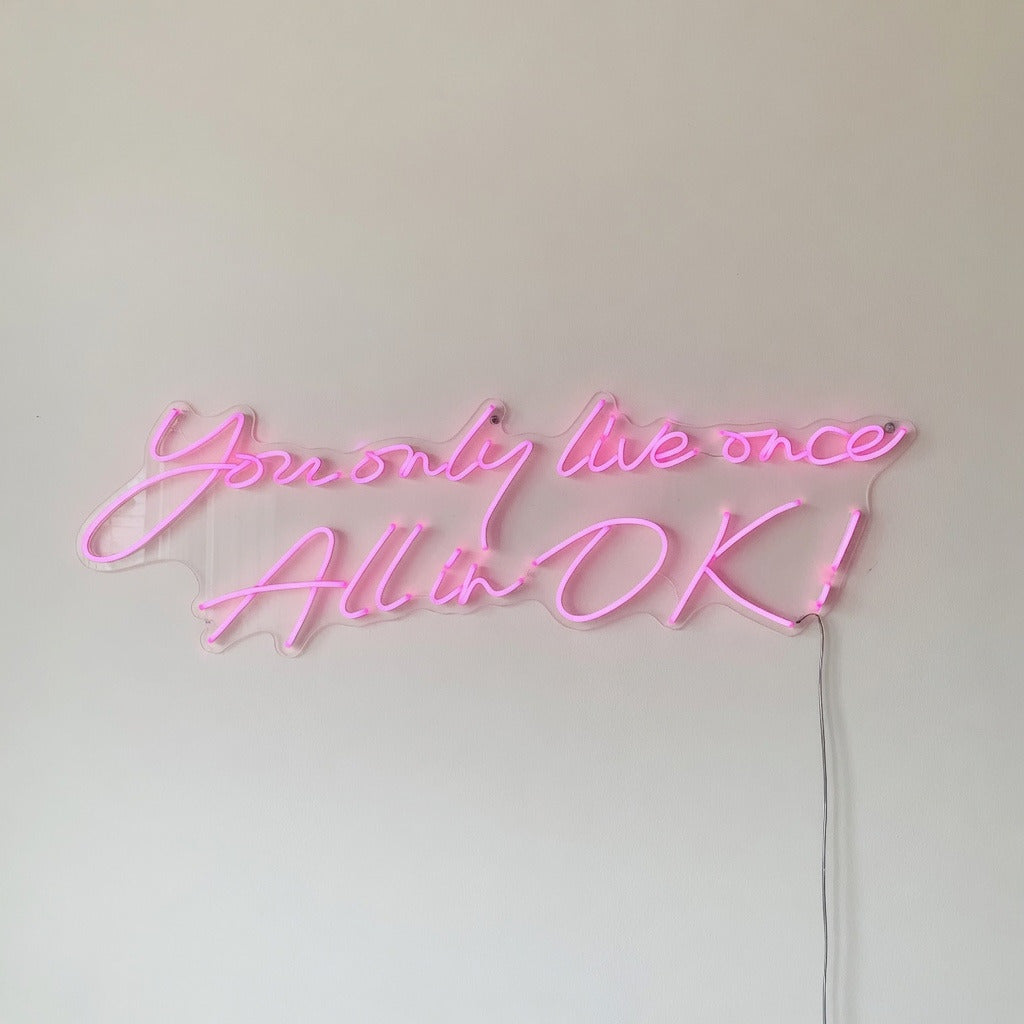 You Only Live Once All in LED Neon Sign Dimmable Wall Light - Shineneon