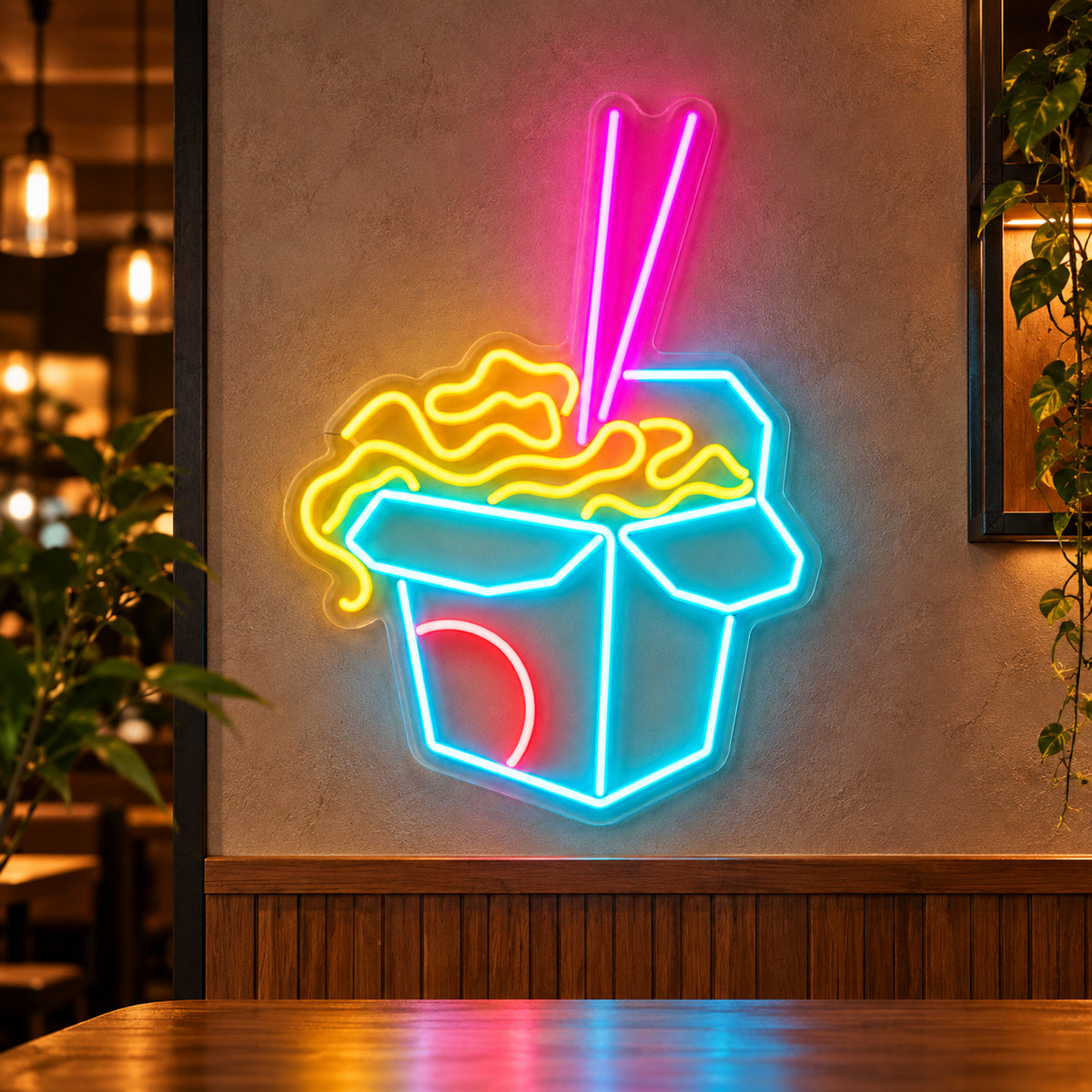 Noodles LED Neon Sign, Dimmable Wall Light - Shineneon