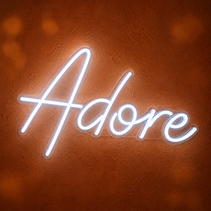 Adore LED Neon Sign Tilted Board Script - Main Product Image