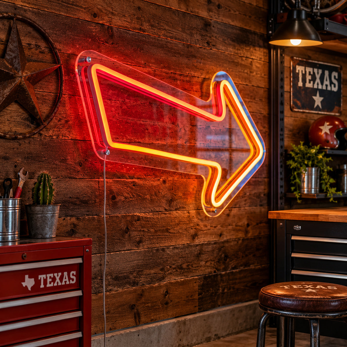 Right Arrow Vintage LED Neon Sign Wall Neon Signs - Main Product Image